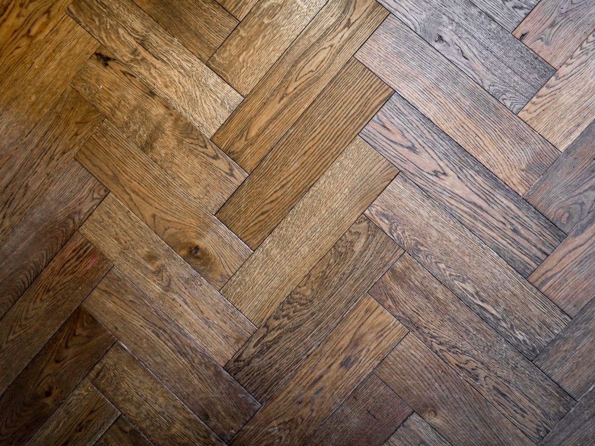Parquet chêne posé, vue zénithale